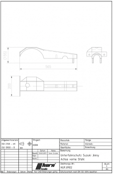Horntools Unterfahrschutz Suzuki Jimny FJ Achse vorne, Stahl
